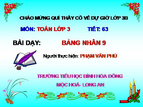 Bảng nhân 9