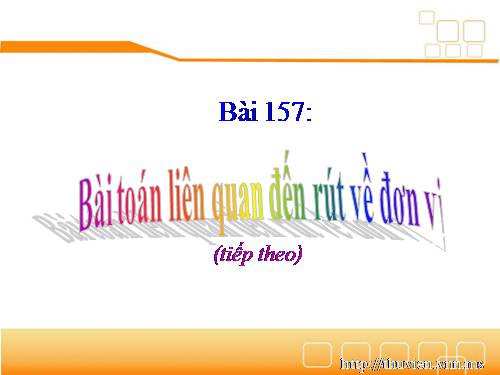 Bài toán liên quan đến rút vế đơn vị (tiếp theo)