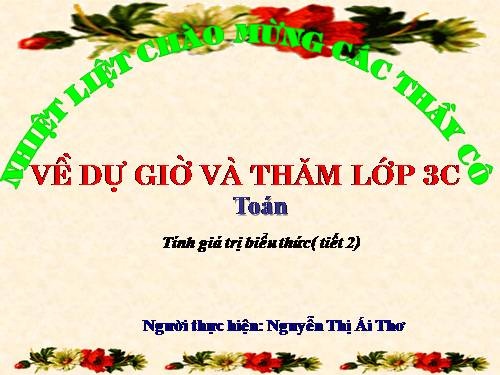 Tính giá trị của biểu thức (tiếp theo)