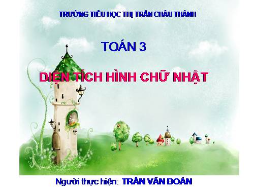 Diện tích hình chữ nhật.