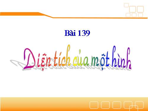 Diện tích của một hình