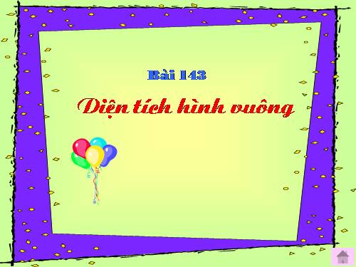 Diện tích hình vuông