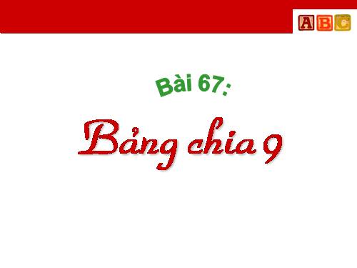 Bảng chia 9