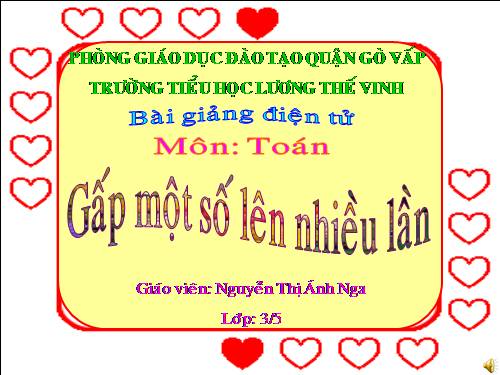 Gấp một số lên nhiều lần