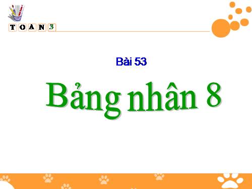 Bảng nhân 8
