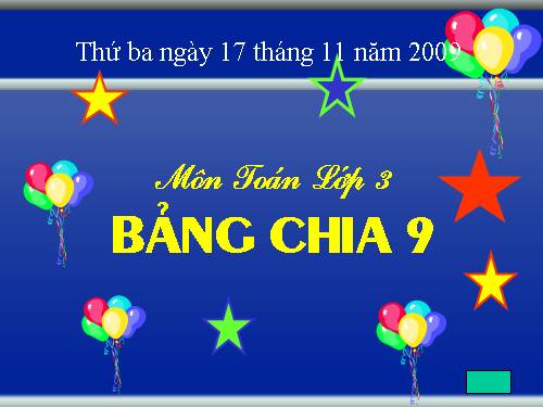 Bảng chia 9