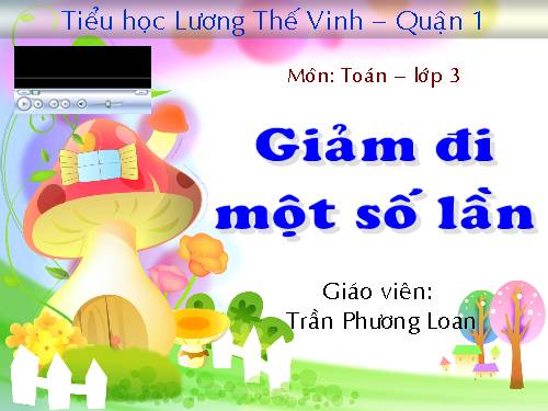Giảm đi một số lần