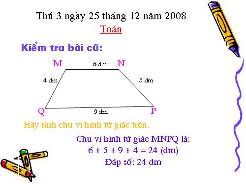 Chu vi hình chữ nhật