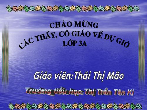Các Bài giảng khác thuộc Chương trình Toán 3