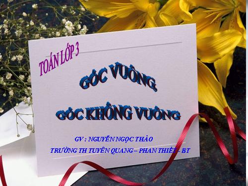 Góc vuông, góc không vuông