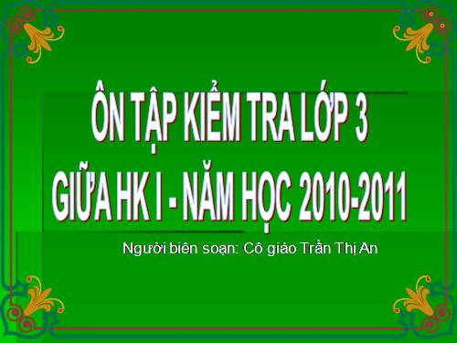 Các Bài giảng khác thuộc Chương trình Toán 3