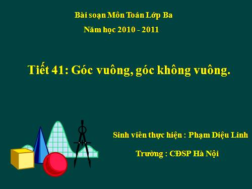 Góc vuông, góc không vuông