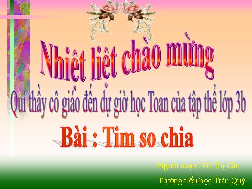 Tìm số chia
