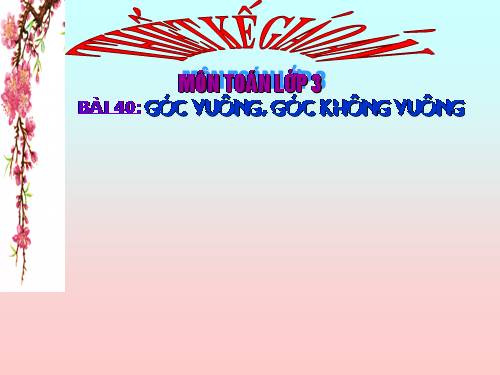 Góc vuông, góc không vuông