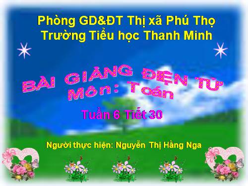 Các Bài giảng khác thuộc Chương trình Toán 3