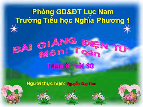 Các Bài giảng khác thuộc Chương trình Toán 3