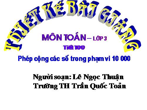 Phép cộng các số trong phạm vi 10 000