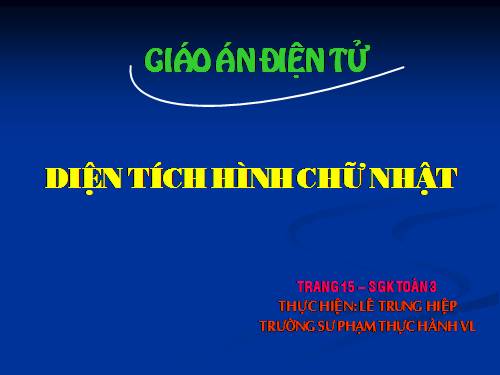 Diện tích hình chữ nhật.