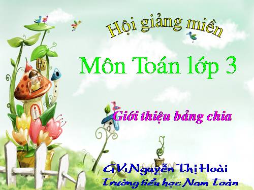 Giới thiệu bảng chia