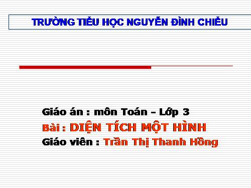 Diện tích của một hình