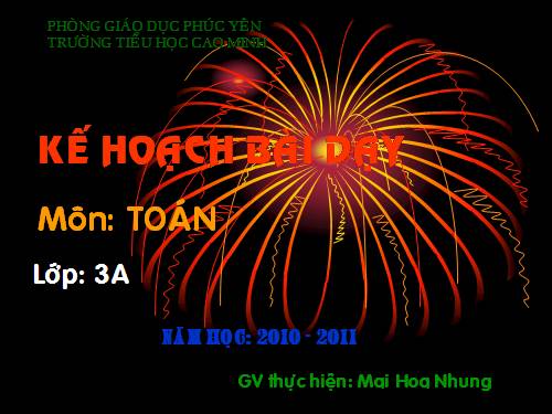 Các Bài giảng khác thuộc Chương trình Toán 3