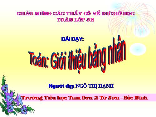 Giới thiệu bảng nhân