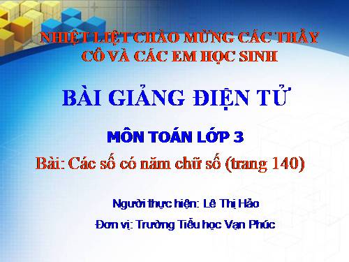 Các số có năm chữ số