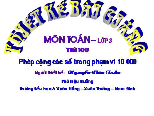 Phép cộng các số trong phạm vi 10 000