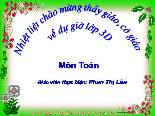 Các Bài giảng khác thuộc Chương trình Toán 3