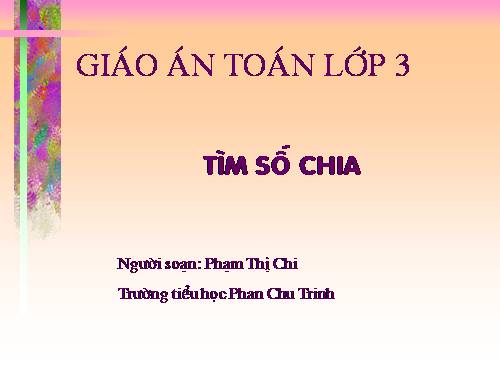 Tìm số chia