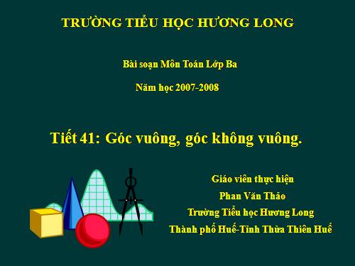Góc vuông, góc không vuông