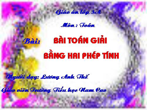 Bài toán giải bằng hai phép tính