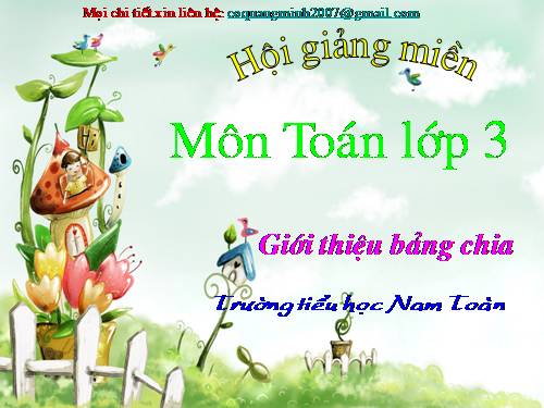 Giới thiệu bảng chia
