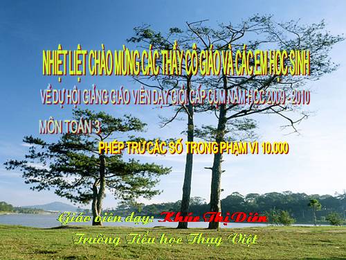 Phép trừ các số trong phạm vi 10 000
