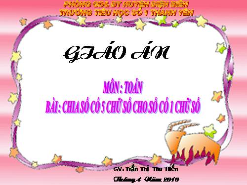 Chia số có năm chữ số cho số có một chữ số