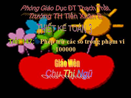 Phép trừ các số trong phạm vi 10 000