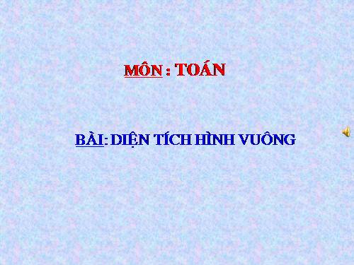 Diện tích hình vuông