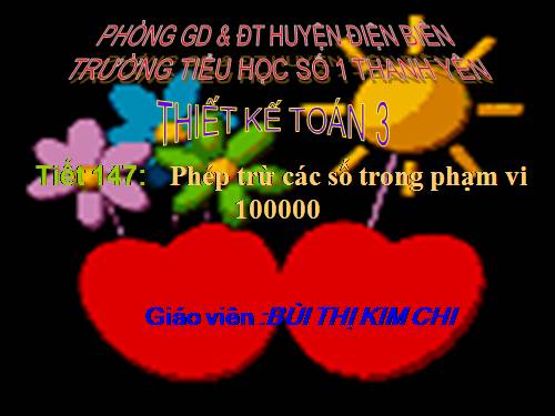 Phép trừ các số trong phạm vi 100 000