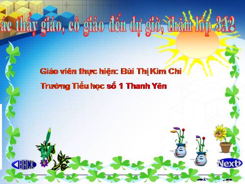 Các Bài giảng khác thuộc Chương trình Toán 3