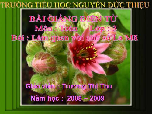 Làm quen với chữ số La Mã