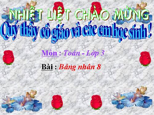 Bảng nhân 8