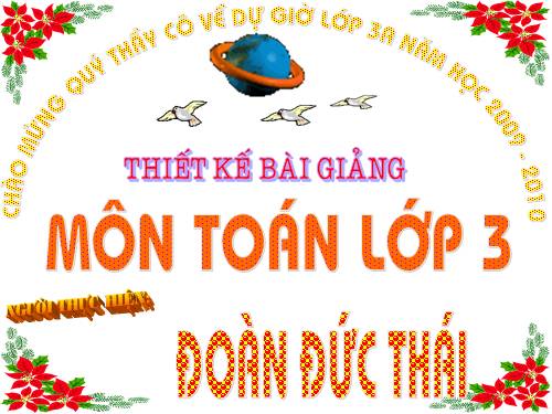 Các Bài giảng khác thuộc Chương trình Toán 3