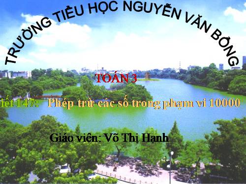 Phép trừ các số trong phạm vi 10 000