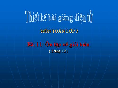 Ôn tập về giải toán