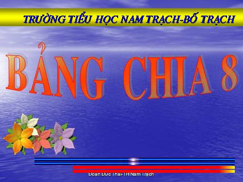 Bảng chia 8