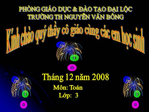 Các Bài giảng khác thuộc Chương trình Toán 3