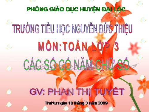 Các số có năm chữ số