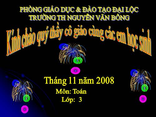 Các Bài giảng khác thuộc Chương trình Toán 3