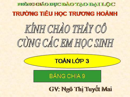 Bảng chia 9