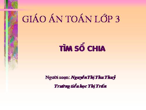Tìm số chia